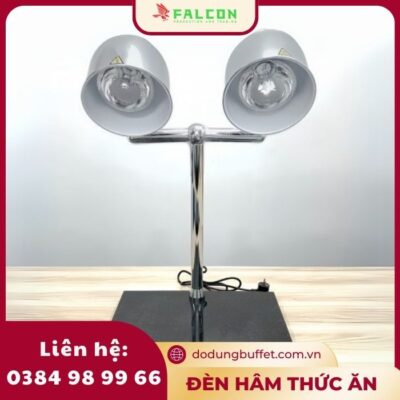 Đèn hâm thức ăn bàn đá 2 bóng