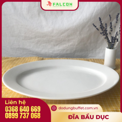 Đĩa bầu dục / xoài oval 14" giúp bày trí món ăn đẹp mắt, chuyên nghiệp. Liên hệ Falcon ngay để được tư vấn và báo giá tốt nhất!