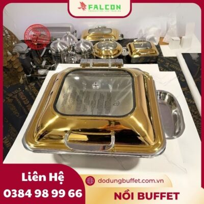 NỒI BUFFET VUÔNG DÙNG CHO BẾP TỪ