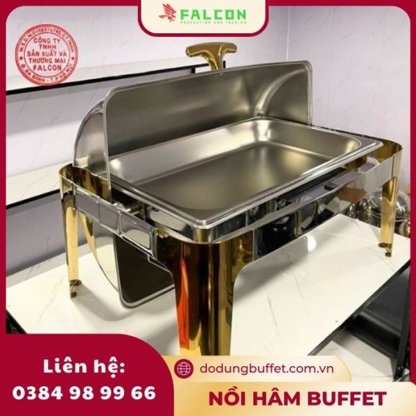 Nồi hâm buffet chữ nhật - 1 ngăn cao cấp