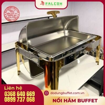 NỒI HÂM BUFFET CHỮ NHẬT CHÂN ĐÚC - MẠ VÀNG