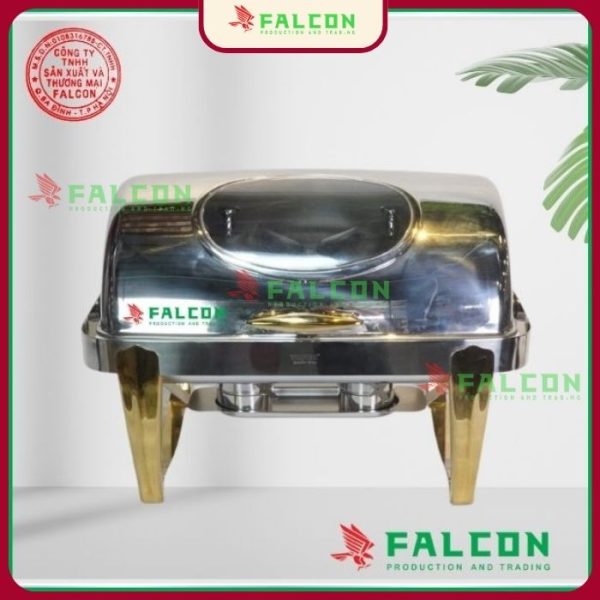 Nồi Hâm Buffet Chữ Nhật Chân Đúc - Mạ Vàng Falcon HCM