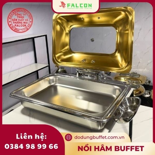 NỒI HÂM BUFFET CHỮ NHẬT KHUNG CHÂN RỜI