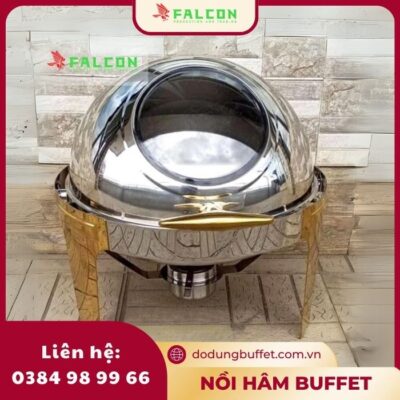 NỒI HÂM BUFFET TRÒN CHÂN ĐÚC - MẠ VÀNG