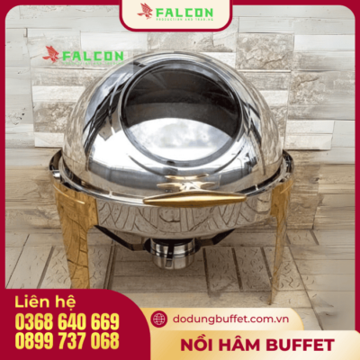 Nồi hâm buffet tròn chân đúc