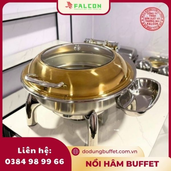 NỒI HÂM BUFFET TRÒN KHUNG CHÂN RỜI