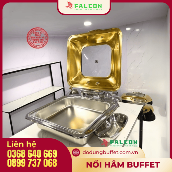 Nồi hâm buffet vuông chân rời