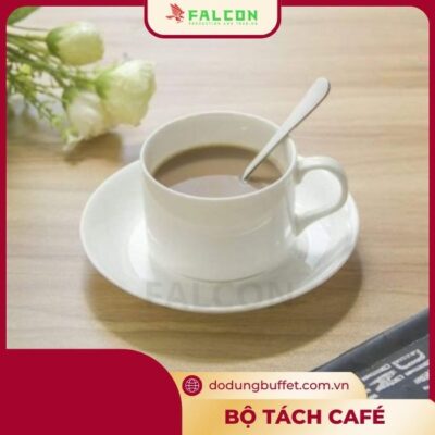 Bộ tách cafe + đĩa kê + muỗng