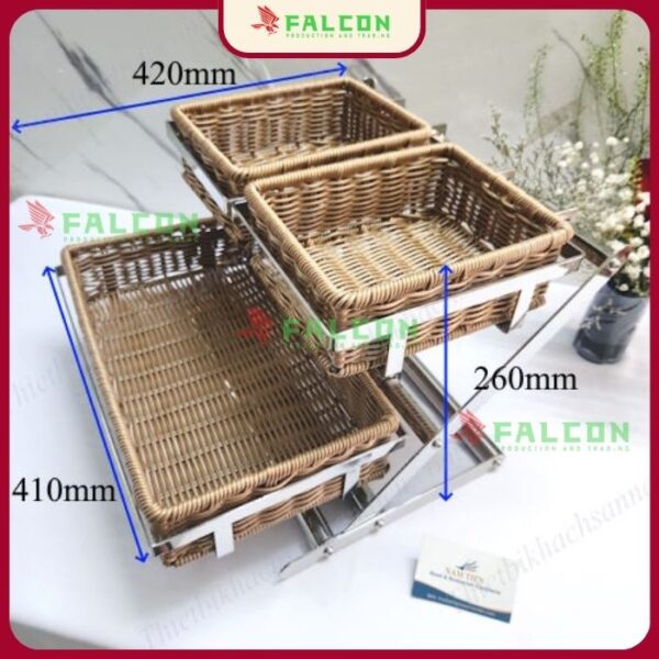 Khay - kệ bánh mỳ 2 tầng