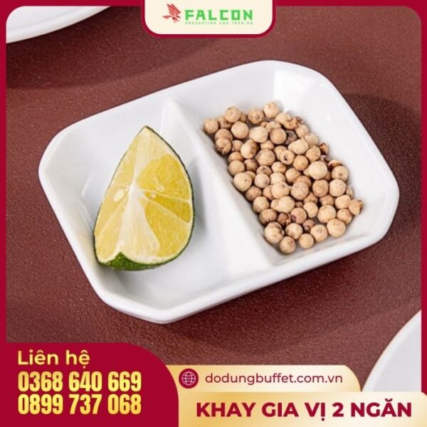 Khay gia vị 2 ngăn