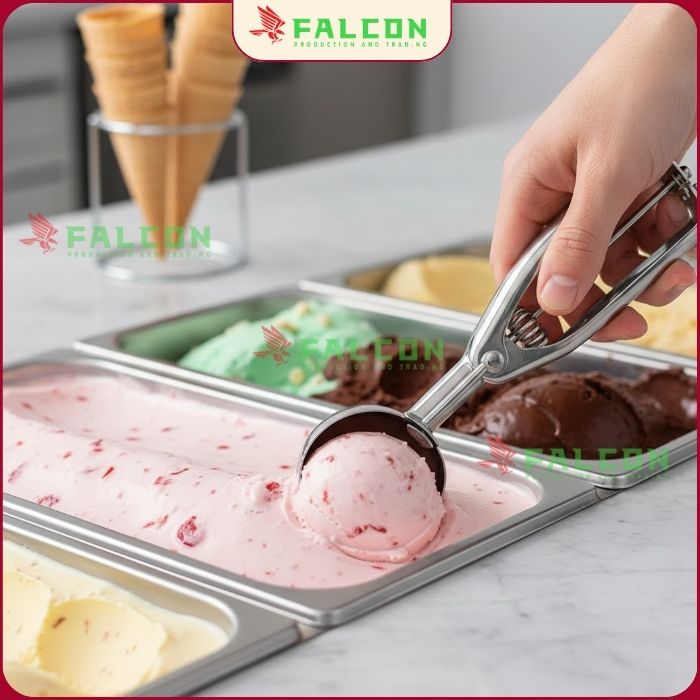 Muỗng múc kem, tráng miệng khách sạ, buffet