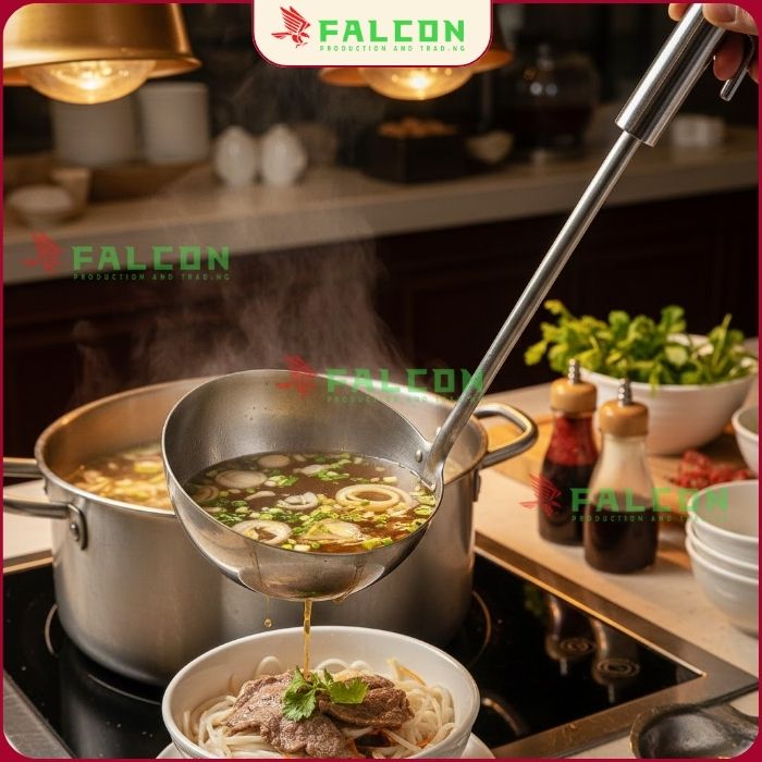 Muỗng múc nước dùng buffet sang trọng