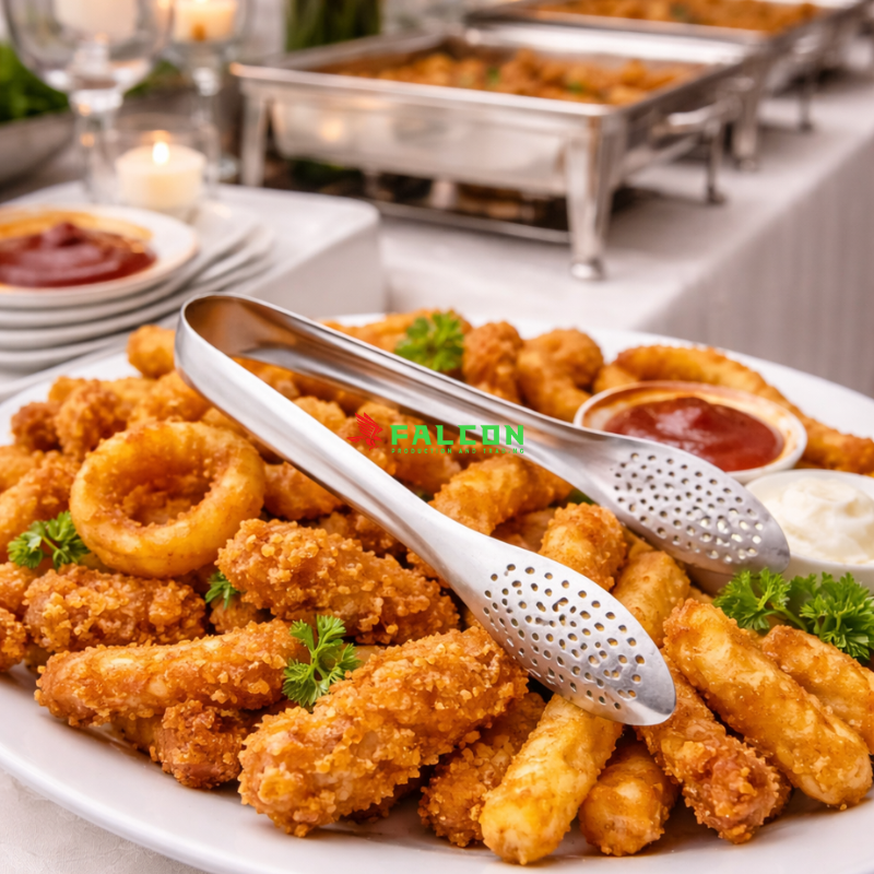 Kẹp gắp thức ăn hỗ trợ nấu nướng và phục vụ món ăn.