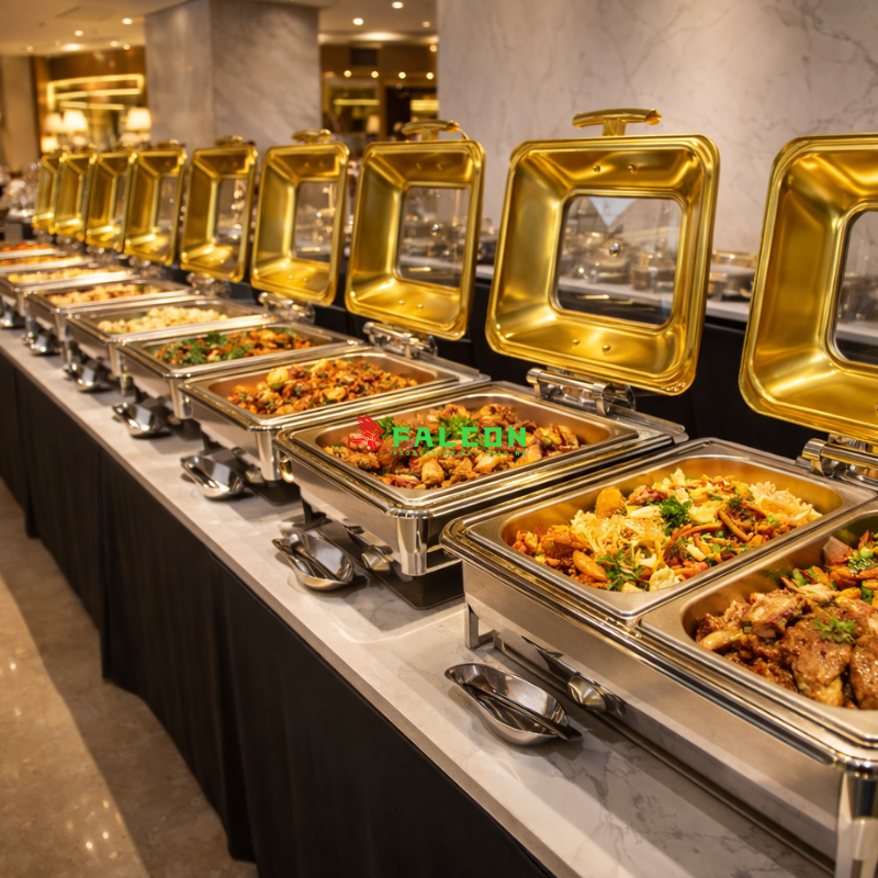 Nồi hâm buffet hình vuông chất lượng, giá rẻ