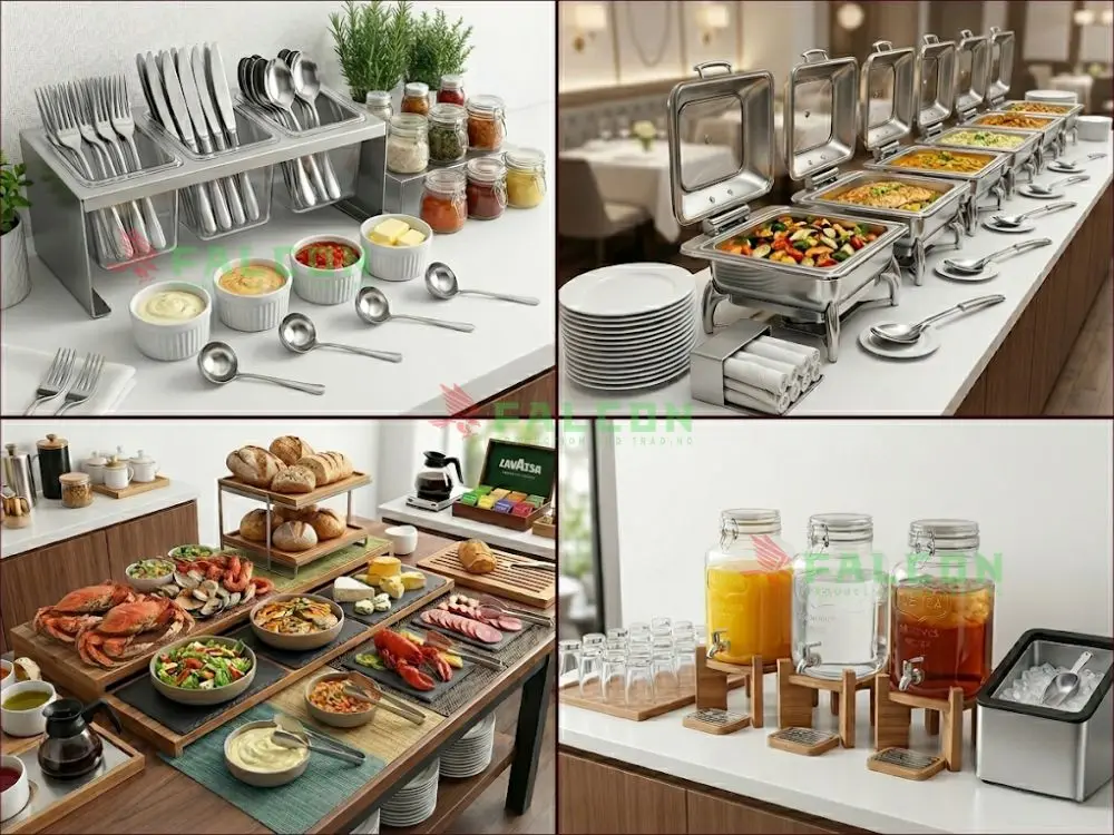 Các loại dụng cụ vật tư buffet khác do Falcon cung cấp