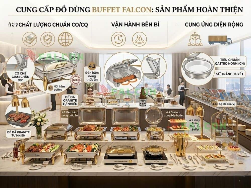 Bảng giá dụng cụ setup tiệc buffet